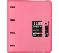 Grafoplás 88100553. Carpeta 4 Anillas Troqueladas, A4, Rosa Claro, Recambio Hojas, 6 Separadores y Sobre Transparente, Carpebook Like