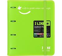 Grafoplás 88101821. Carpeta 4 Anillas Troqueladas con Recambio, A4, Verde, Polipropileno Semirrígido, Incluye Separadores, Carpebook Like