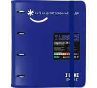 Grafoplas-Carpeta Anillas A4 con Recambio, Color Azul, (1)