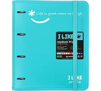 Grafoplás 88101833. Archivador 4 Anillas con Recambio, A4, Azul Cielo, Polipropileno Semirrígido, Incluye Separadores, Carpebook Like