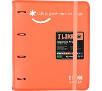 Grafoplás 88101884. Carpeta 4 Anillas Troqueladas con Recambio, A4, Coral, Polipropileno Semirrígido, Incluye Separadores, Carpebook Like