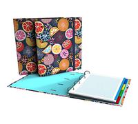 Grafoplas 88101989. Carpeta con Recambio, A4, Modelo Orange, Colección Jocelyn Proust, Contiene 4 Separadores Extra Gruesos, 100 Hojas Cuadriculadas de 90 Gramos y sobre Transparente