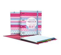 Grafoplás 88102608. Carpesano 4 Anillas A4, Modelo Sé Atrevido, Colección Sé Tú. Contiene 4 Separadores Extra Gruesos, 100 Hojas Cuadriculadas de 90 Gramos y Sobre Transparente1