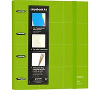 Carpeta De Anillas Con Recambio Papel Plastificado Mate A4 4X35mm Verde Fsc Unequal Grafoplás