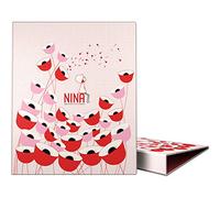 Grafoplás 88141974 Colección Nina And Other Little Things Carpeta de 4 Anillas Mixtas 25mm, Modelo Poppies, A4