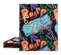 Grafoplas 88142619. Carpeta de Anillas A4, 4 Anillas Mixtas 25mm, Colección Diverse Jurassic