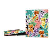 Grafoplas 88142641. Carpesano 4 Anillas, A4, Anillas Mixtas 25mm, Colección Free Life, Leopard, Certificada FSC