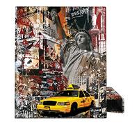 Grafoplas 88142646. Carpeta con Anillas, A4, 4 Anillas Mixtas 25mm, Colección Grunge Cities, New York, Certificado FSC