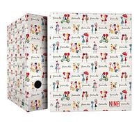 Grafoplás 88172614 Colección Nina And Other Little Things Carpeta de 4 Anillas Mixtas 40mm, Modelo Friends, A4