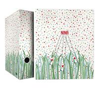 Grafoplas 88172616 Colección Nina And Other Little Things Carpeta de 4 Anillas Mixtas 40mm, Modelo Nature, A4