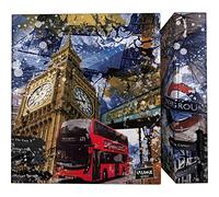 Grafoplás 88172645. Carpeta de Anillas A4, 4 Anillas Mixtas 40mm, Plastificado Soft Antihuellas, Colección Grunge Cities, London, Certificada FSC