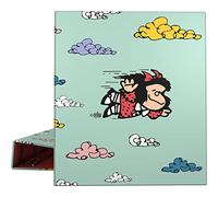 Grafoplás 88172658. Archivador 4 Anillas, A4, Anillas Mixtas 40mm, Plastificado Soft Antihuellas, Colección Mafalda, Voladora