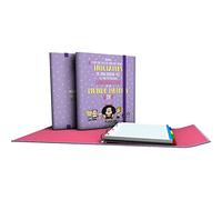 Grafoplás 88212659. Carpesano 4 Anillas con Recambio Cuadriculado 5x5, A4, Solapa de Cierre, Incluye Separadores, Carpeplús, Colección Mafalda, Esperanza