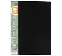 Grafoplás 98141110 Élite Carpetas con Fundas, 30 Fundas Transparentes, Cubiertas semirrígidas, Negro, A4