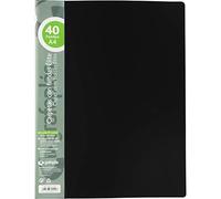 Grafoplás 98141210 Élite Carpetas con Fundas, 40 Fundas, Cubiertas semirrígidas, Negro, A4