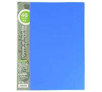 Grafoplás 98141230 Élite Carpetas con Fundas, 40 Fundas, Cubiertas semirrígidas, Azul, A4