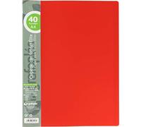 Grafoplás 98141251 Élite Carpetas con Fundas, 40 Fundas, Cubiertas semirrígidas, Rojo, A4