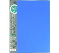 Grafoplás 98141330 Élite Carpetas con Fundas, 60 Fundas, Cubiertas semirrígidas, Azul, A4