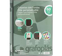 Grafoplás 98141810 Élite Carpeta Personalizable con Fundas, Cubiertas Semirrígidas, Negro, A4