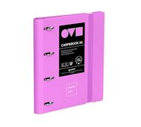 Grafoplas - Archivador 4 Anillas A4, Carpebook Polyfoam, Resistente y Ultraligero, Unequal Minimal Lavanda, Incluye Recambio, Separadores y Sobre, Perfecto para Organizar Materias Escolares