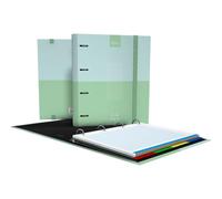 Grafoplas | Archivador 4 Anillas | a4 | Kuru | Verde | Incluye Recambio Cuadrícula 5x5 Borde Color | Papel 90g | Separadores de Plástico | Lomo Curvo Ergonómico | Carpebook | Perfecto Material Escolar