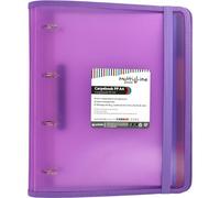 Grafoplás | Archivador 4 Anillas Plástico | a4 | Lavanda Pastel | Con Cierre de Goma | Incluye Recambio Hojas Cuadrícula 5x5, Separadores y Sobre | Lomo Ergonómico | Multiline | Material Escolar Ideal