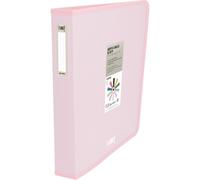 Grafoplas - Archivador 4 Anillas Plastico, A4 +, Rosa Soft, Colección Papeleria Like, Polipropileno Semirrígido Opaco, Argollas Forma D 40mm, Capacidad Extra Documentos din-a4 y Tamaño Folio