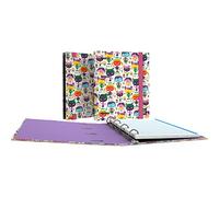 Grafoplás | Archivador Anillas a5 | Incluye Recambio Hojas Cuadricula 5x5 Borde Color | Lomo Curvo | Carpebook | Bits&Bobs Hello