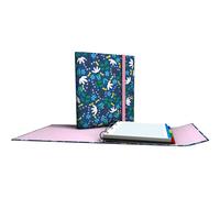 Grafoplás - Archivador Anillas con Recambio y Solapa, Carpeplús Elena Corredoira Garden, Incluye Separadores, Goma Elástica Cierre, Lomo Ergonómico, Papel Cudricula 5x5 90g a4, Certificado FSC