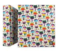 Grafoplas | Archivador de Anillas A4 | 4 Anillas Mixtas 40mm | Colección Bits&Bobs Pop Up Desing | Hello | Suave al Tacto | Certificado FSC