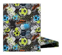 Grafoplas | Archivador de Anillas A5 | 4 Anillas Redondas 20mm | Plastificado Brillo | Diseño Bits&Bobs Pop Up Design, Goal | Perfecto para Documentos Cuarto | Certificado FSC