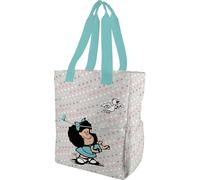 Grafoplás - Bandolera Tote Bag Mafalda Bird, 37,5x31x14cm, 14 Litros, Compartimento Especial Portátil, Base Reforzada, Asa y Tira Bandolera Ajustable, Bolsillos Interiores y Exteriores