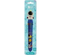 Grafoplas - Boli Colores 10 en 1 Bits&Bobs Astronaut, Tinta Aceite Multicolor, Cierre Retráctil con Decoración de Astronauta, Bolígrafo Escolar Ideal para Escribir y Decorar