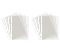 Grafoplás | Bolsa 25 Fundas Transparentes Polipropileno A4| Galga Estándar | Piel Naranja | Lomo Reforzado con 11 Taladros | Perfectas para Archivar Documentos de Papel en Archivadores (Paquete de 2)