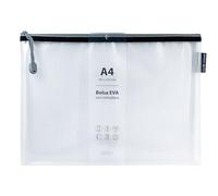 Grafoplas - Bolsa con Cremallera EVA a4, Fabricada con Goma EVA Transparente, Cremallera Color Negro, Perfecta para Transportar y Proteger Todo Tipo de Artículos, Documentos, Cosméticos o Puzzles