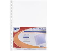 Grafoplas - Bolsa de 10 Fundas con Taladros Polipropileno Estándar, Tamaño Folio, Transparentes, Perfectas para Proteger Hojas de Papel tamaño A4 y Folio