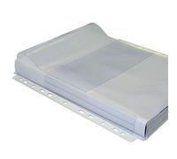 Grafoplas - Bolsa de 5 Fundas Multitaladro PVC Transparente 180 µ, Formato Apertura A, Para Documentos A4, Medidas 31x21x2,5 cm, Número de Taladros 11, Alta Resistencia, Antirroturas