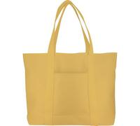 Grafoplás - Bolsa Tote Bag Tela Cotton Bits & Bobs, 100% Algodón, Amarillo, Bolsillo Exterior Rápido Acceso y Bolsillo Interior con Cremallera Mayor Seguridad, Ideal para Ir de Compras, Gym o Playa