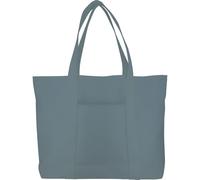 Grafoplás - Bolsa Tote Bag Tela Cotton Bits & Bobs, 100% Algodón, Azul, Bolsillo Exterior Rápido Acceso y Bolsillo Interior con Cremallera Mayor Seguridad, Ideal para Ir de Compras, Gimnasio, Playa