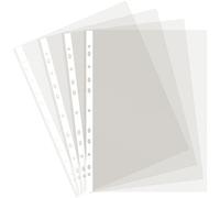 Grafoplas - Caja 100 Fundas Multitaladro A4, Galga Calidad Basica, Lomo Reforzado, 11 Taladros, Polipropileno Piel Naranja, Perfectas para Proteger Documentos de Papel