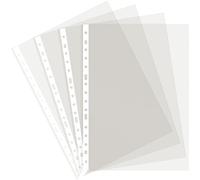 Grafoplás | Caja 100 Fundas Transparentes Folio | Galga Calidad XS | Lomo Reforzado | 16 Taladros | Piel Naranja | Perfectas para Proteger Documentos de Papel