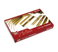 Grafoplas - Caja de 50 Fasteners Metálicos para Encuadernar con Lengüeta y Corredera, Perfecto para Organizar Documentos Papel en Oficina y Escuela