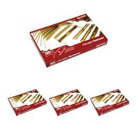 Grafoplas - Caja de 50 Fasteners Metálicos para Encuadernar con Lengüeta y Corredera, Perfecto para Organizar Documentos Papel en Oficina y Escuela (Paquete de 4)