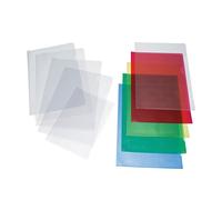 Grafoplas Caja DE 50 Unidades DOSSIER UÑERO Folio DE PVC con Lomo DOBLADO Cristal