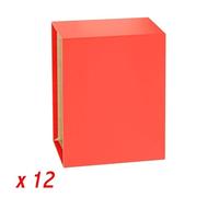 Grafoplás Caja para Archivador A4 75mm Rojo 12 Unidades