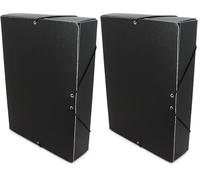 Grafoplás Caja Proyecto Armada L 70 mm Gomas, Negro (Paquete de 2)