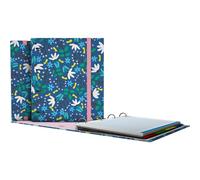 Grafoplas | Carpesano 4 Anillas a4 | Carpebook Elena Corredoira Garden | Incluye Recambio Cuadricula 5x5 Borde Color 90g | Separadores | Sobre Transparente | Lomo Curvo Ergonómico