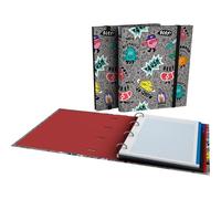 Grafoplas - Carpesano 4 Anillas a4, Carpebook Elena Corredoira Random, Incluye Recambio Cuadricula 5x5 90g, Separadores, Sobre Transparente, Lomo Curvo Ergonómico, Perfecto Material escolar