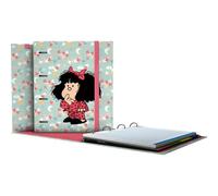 Grafoplas - Carpesano 4 Anillas a4, Carpebook Mafalada Pijama, Incluye Recambio Cuadricula 5x5 Borde Color 90g, Separadores, Sobre Transparente, Lomo Curvo Ergonómico, Carpebook