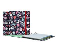 Grafoplas - Carpesano 4 Anillas a4, Princess Bits & Bobs Pop Up Desing, Incluye Recambio Cuadricula 5x5 Borde Color 90g, Separadores, Sobre Transparente, Lomo Curvo Ergonómico, Carpebook